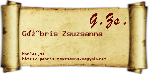 Gábris Zsuzsanna névjegykártya